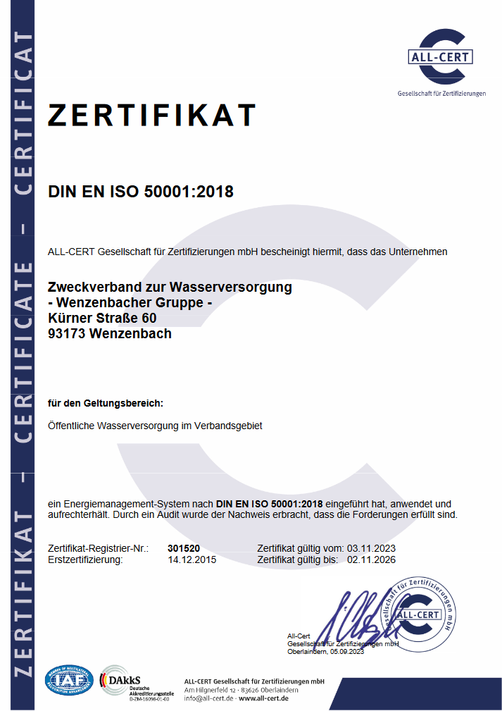 Zertifikat ALL-CERT - Energiemanagement